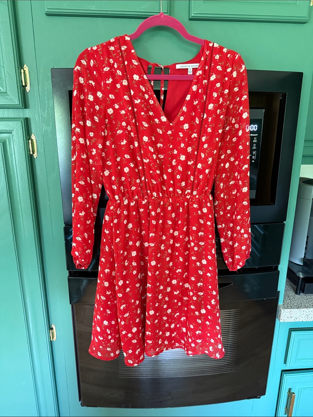 Collective Concepts Bright Red Floral Sundress